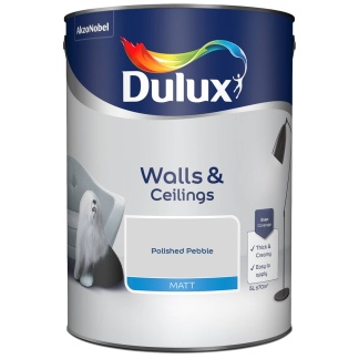 Dulux Walls & ceilings Polished pebble Matt Emulsion paint, 5L