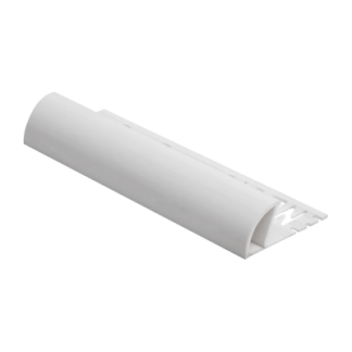 6mm White Tile Plastic Trim 2.5m