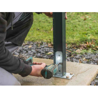 Durapost Bolt Down Galvanised 150mm Support