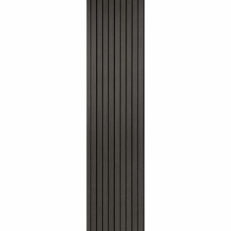 2400x600x21mm Trepanel® Noir Black Wide Slat Acoustic Wood Wall Panels