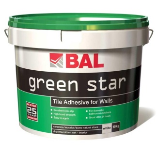 BAL Green Star Tile Adhesive for Wall (White) 15kg