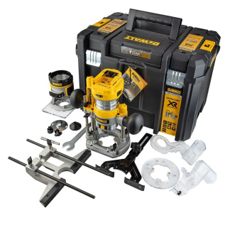 Dewalt DCW604NT 18V XR Brushless 1/4'' Router - Body with Fixed Bases, Plunge Bases & Case