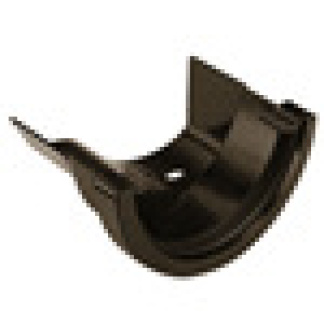 Half Round To Ogee Adaptor Left Hand in Black
