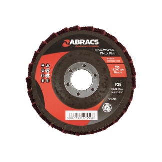 115mm Abracs Polirico Non Woven Flap Disc - Maroon (Medium) Pack 10