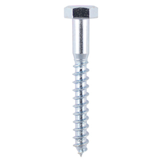 M8.0 x 100 Hex Head Coach Screw BZP Box 50