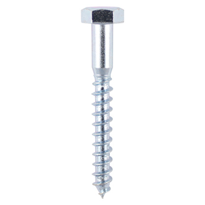 M8.0 x 100 Hex Head Coach Screw BZP Box 50