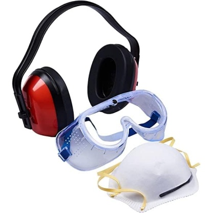 3 Piece DIY protection set - Goggles, Mask & Ear Defenders