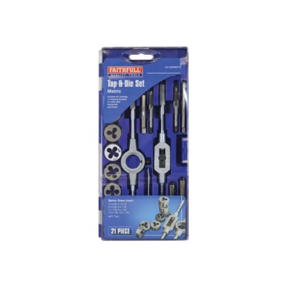 Metric Tap & Die Set of 21 Carbon Steel
