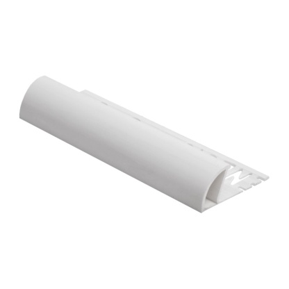 Genesis Plastic Round Edge Tile Trim White ETR 2.5m - 6mm