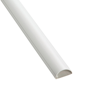 D-Line White  effect Semi-circle Trunking length,(W)30mm (L)2m (H)15mm