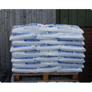25kg White rock salt poly bag