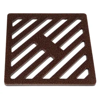 345mm 34.5cm Black Square powder coated steel drain cover / gully grid grate