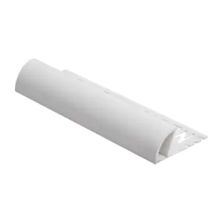 White 8mm Round Tile Trim 2.5m