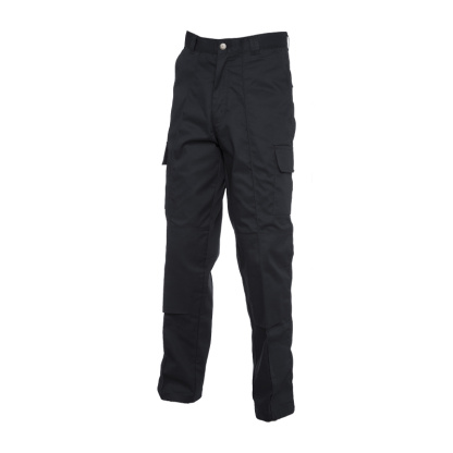 CTR49 Black Cargo Trousers Size 34L