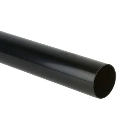 4m Downpipe Round Black