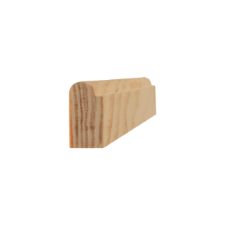19 x 25mm Softwood Staff Bead (15 x 21mm Finish Size) 2.4m