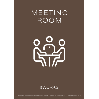 HOP001 Meeting Room sign A3 - 3mm Foamex
