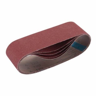75 x 533mm - Sanding Belts - 80 Grit - Red - Pack of 5