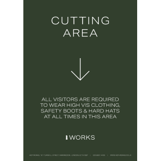 HOP001 Cutting Area below sign A4 - 3mm foamex