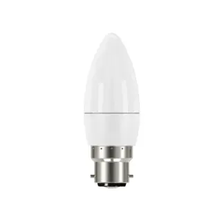 LED BC (B22) Opal Candle Non-Dimmable Bulb, Warm White 470 lm 5.2W