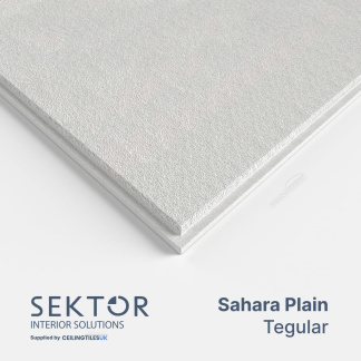 Sektor Sahara Plain Tegular 24mm Edge 600 x 600 x 14mm 5.76m2