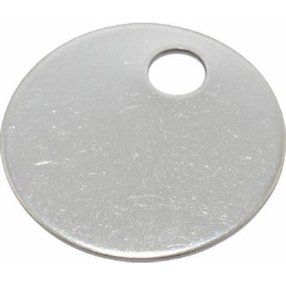 Aluminium Tag Blank 32mm diameter - 1 hole