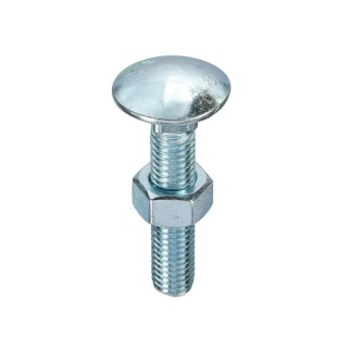 M12 x 200 Coach Bolt & Nut BZP (Box 10)
