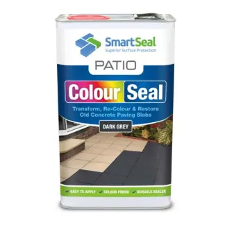 5l Patio Colourseal Dark Grey, Seal And Restore. Concrete Paint For Patio