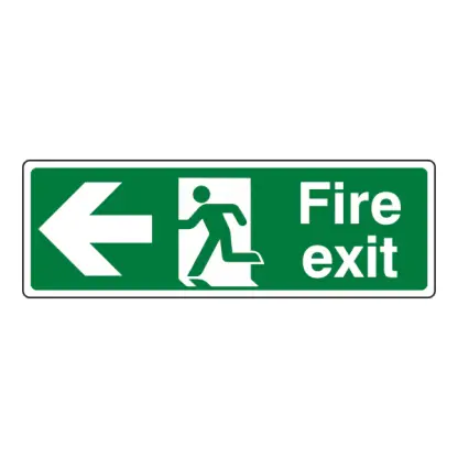Fire Exit Sign 450 x 150mm Double sided print on correx