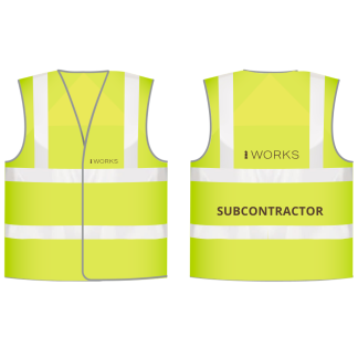 HOP001 (L) Yellow Hi-vis Subcontractor