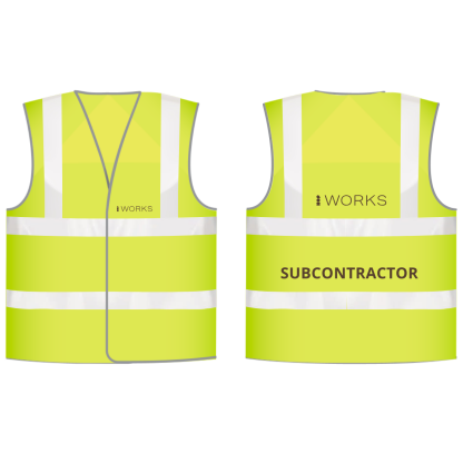 HOP001 (L) Yellow Hi-vis Subcontractor
