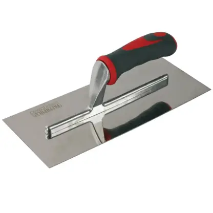 FAISGTP11SS Plasterer's Finishing Trowel Stainless Steel Soft Grip Handle 11 x 4.3/4in