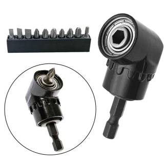 A right angle 25mm driver and magnetic bit holder
