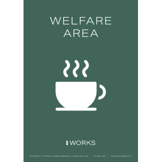 HOP001 Welfare Area sign A3 - 3mm Foamex