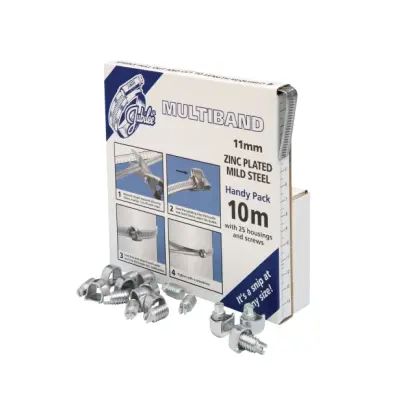 JUB1708 Multiband Mild Steel Handy Pack 11mm (10m + 25 Housings/Screws)