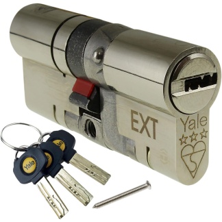 Euro 80mm Double Cylinder Nickel Plated Lock