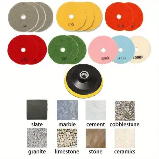 8pcs 4inch 100mm Diamond Polishing Pad Set