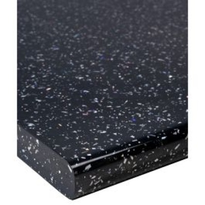 Strass noir black sparkle gloss wilsonart 40mm worktop (1m)