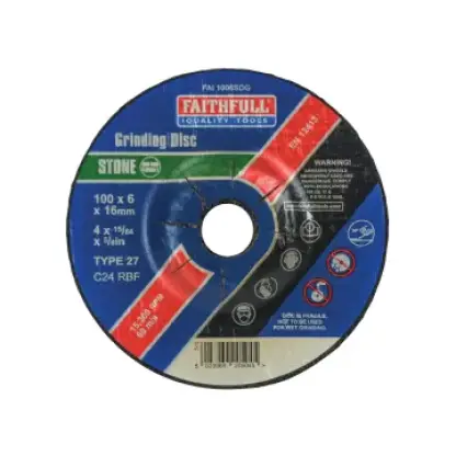 Depressed Centre Stone Grinding Disc 115 x 6 x 22.23mm