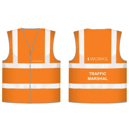 HOP001 (XL) Orange Hi-vis Traffic Marshall