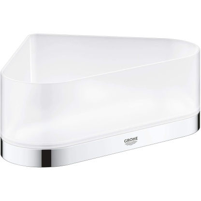 Grohe 41038000 Selection Corner Shower Tray with Stand, Glass and Metal, Chrome