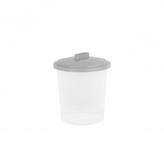 WHAM Fun Bin 8 litre Clear & Cool Grey