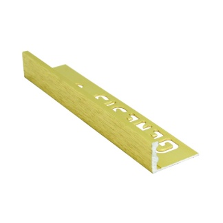 12mm Brushed Brass Tile Edge Trim 2.5m