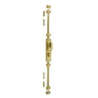 Croft Polished Brass Espagnolette Door Bolt to Suit 3270 Door With Oval Knob