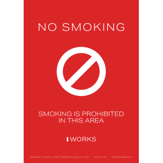 HOP001 No Smoking sign A3 - 3mm Foamex