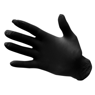 Size L Nitrile Disposable Gloves Pk 100 Black