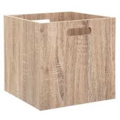 Wooden organiser box by Rebrilliant.   31cm H x 31cm W x 31cm D