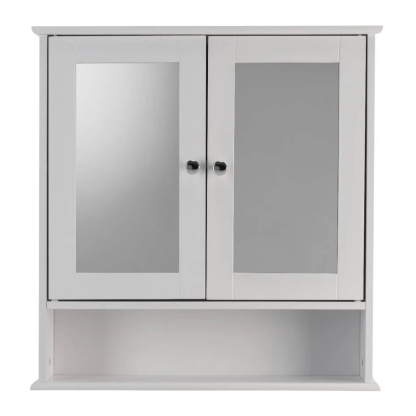 Croydex Anderson White Double Door Mirror Cabinet
