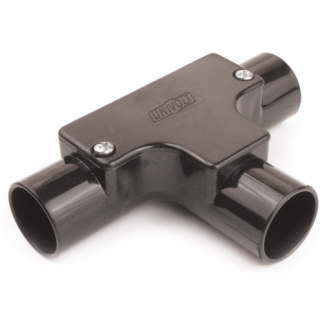 Univolt 20mm Black Inspection Elbow