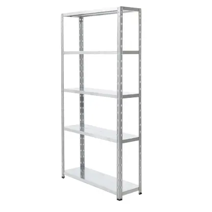 Industrial 200kg Boltless Galvanised Steel Shelving 5 Level